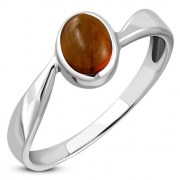 Amber Silver Ring, r199