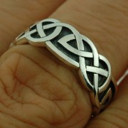 Celtic Knot Mens Band Ring 925 Silver, rp135