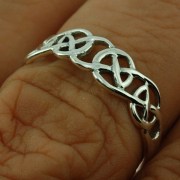 Celtic Knot Plain Ring Sterling Silver, rp666