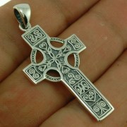 Celtic Silver Cross Pendant 925 Sterling Silver, pn105