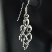 Sterling Silver Celtic Style Earrings, ep159