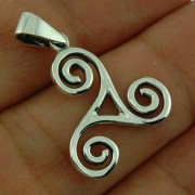 Celtic Triskele Triple Spiral Pendant, pn95