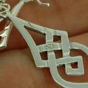 Sterling Silver Celtic style Trinity earrings, ep172