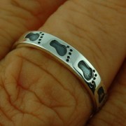 Foot Silver Band Ring, rp774