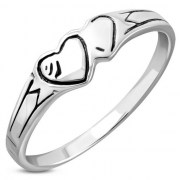 Hearts Silver Ring, rp394