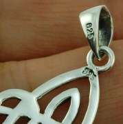 Large Celtic Trinity Knot Silver Pendant, pn78
