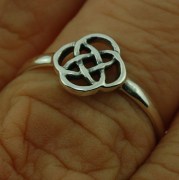 Light Celtic knot Plain Silver Ring, rp574