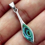 Abalone Oval Silver Pendant, p510