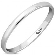 Plain Flat Top Silver Wedding Ring, rp455