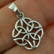 Plain Silver Celtic Pendant, pn561