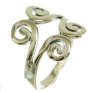 Plain Silver Spirals Ring, rp277