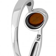 Amber Silver Ring, r199