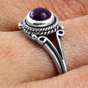 Garnet Silver Ring, r503
