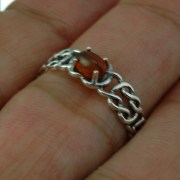 Baltic Amber Celtic Silver Ring, r529