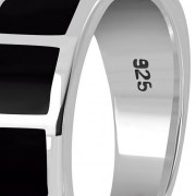 Black Onyx Silver Ring, r564