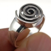 Plain Silver Spiral Ring, rp263