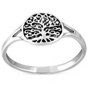 Tree of Life Knot Plain Silver Ring, rp872