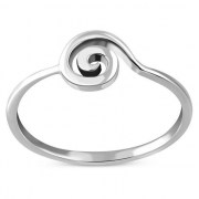 Sterling Silver Simple Spiral Ring, rp876