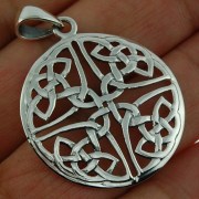 Silver Large Celtic Knot Pendant, pn75