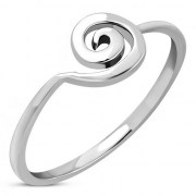 Sterling Silver Simple Spiral Ring, rp876