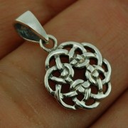Tiny Round Shape Celtic Silver Pendant, pn571