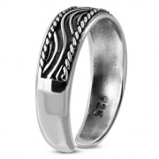 Wave Silver Toe Ring, tr24