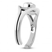 Cubic Zirconia Silver Toe Ring, trs1