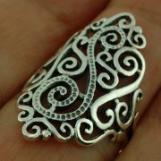 Victorian Style Large Silver Ring, rp653