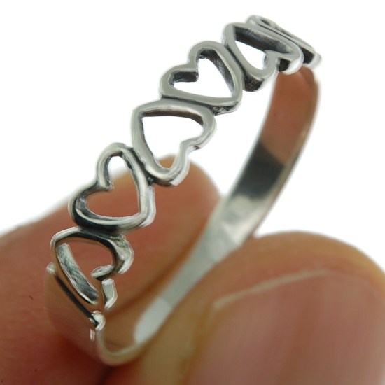 Plain Rings: Silver Plain Heart Ring, rp719